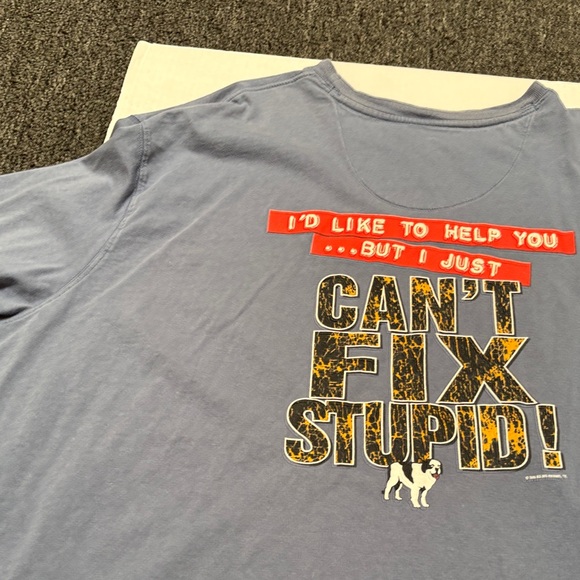 Men's Blue Long Sleeve Tee - Picture 15 of 15